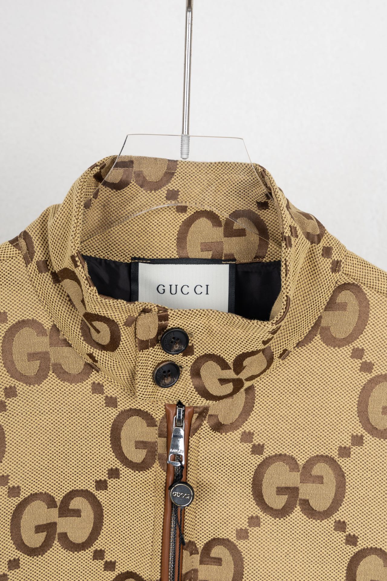 gucci アウター偽物 トップス 暖かい 保温 ジャケット ロゴプリント ゆったり 花柄 ブラウン_3