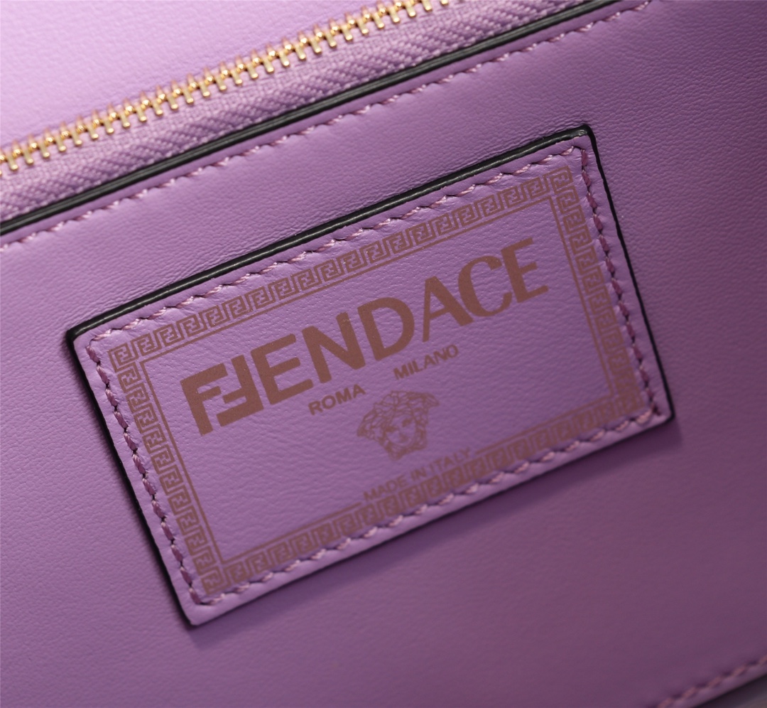 フェンディ バッグ コーデ偽物 上質 斜め掛けバッグ 柔軟 Versace*Fendiコラボ チェーン 実用 ブラック_8