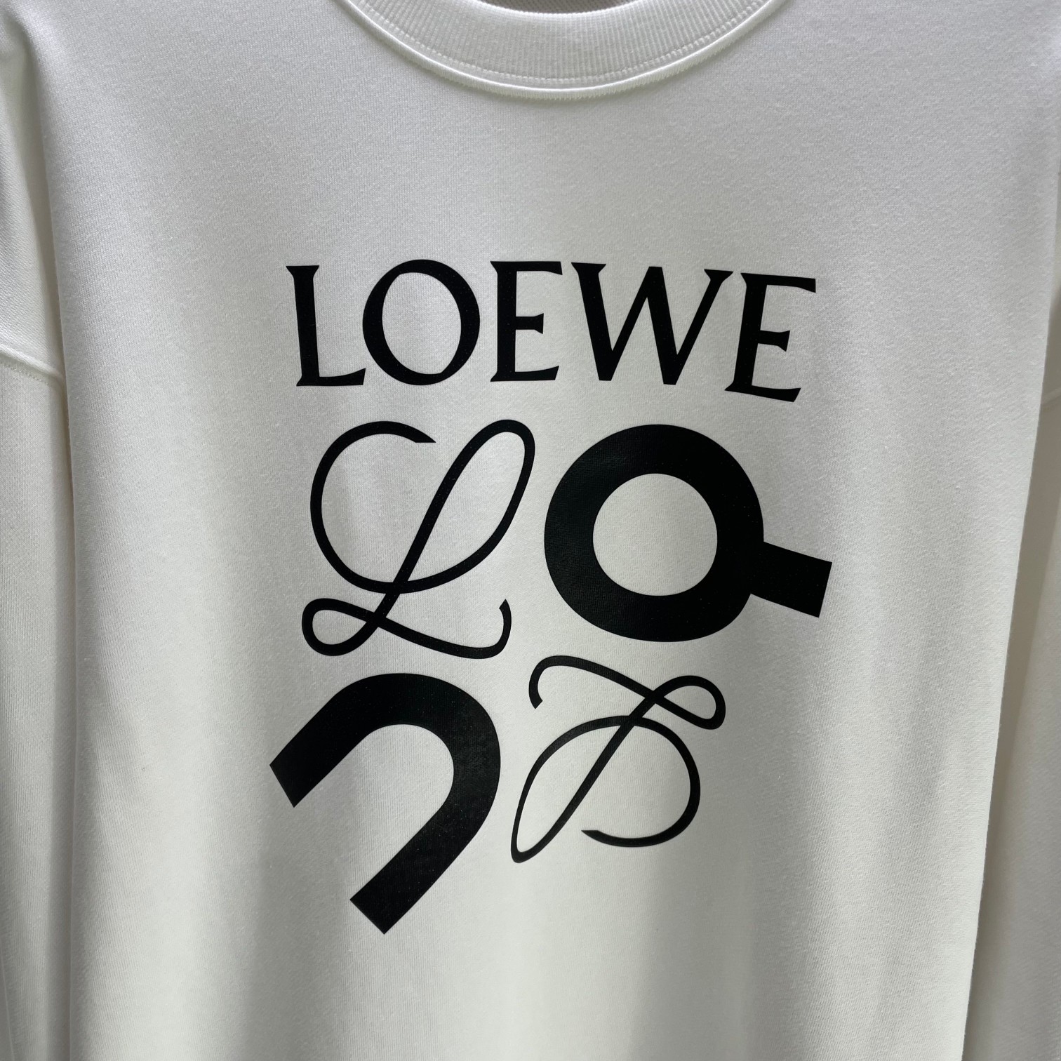 loewe トトロ パーカースーパーコピー 柔らかい トップス  長袖 純綿 ロゴ刺繍 シンプル 秋服 まるくび 吸汗 ホワイト_6