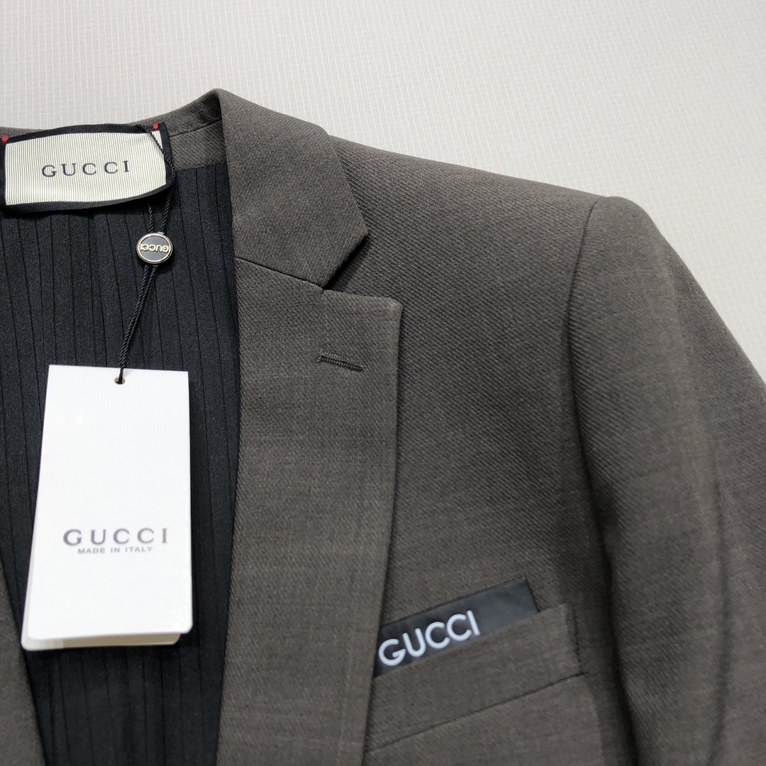 バレンシアガ gucci アウタースーパーコピー 2点セット スーツ 通勤服 ビジネス 紳士 グレイ_4