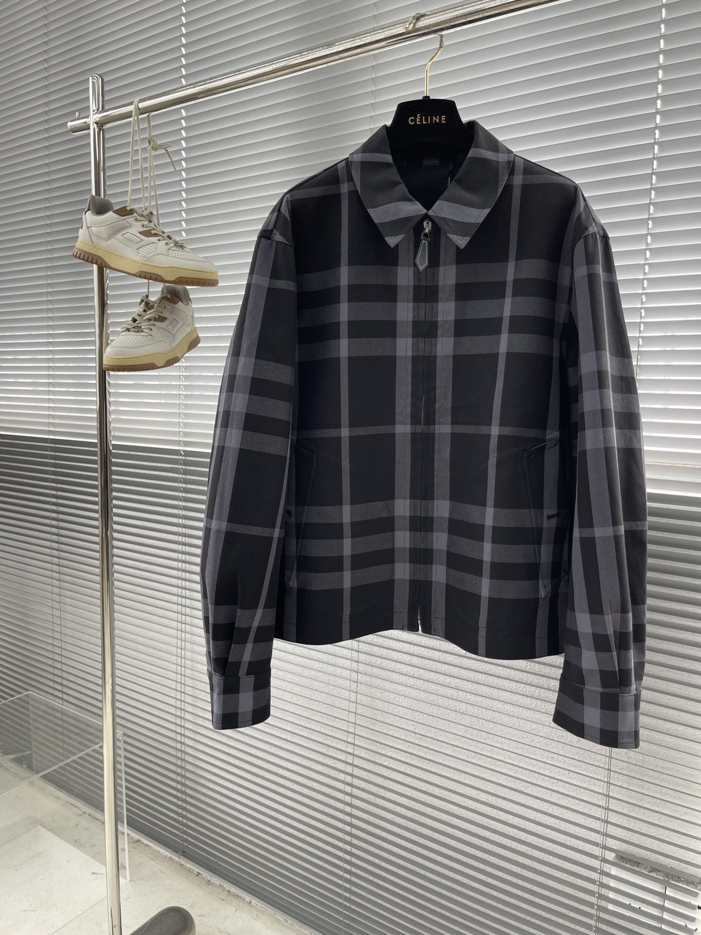 burberry リバーシブル ジャケットスーパーコピー 純綿 トップス アウター 格子模様 両面兼用 グレイ_2