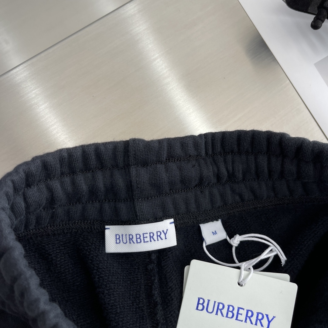 burberry ズボンＮ級品 純綿 カジュアルパンツ 運動 柔らかい 男女兼用 ブラック_7