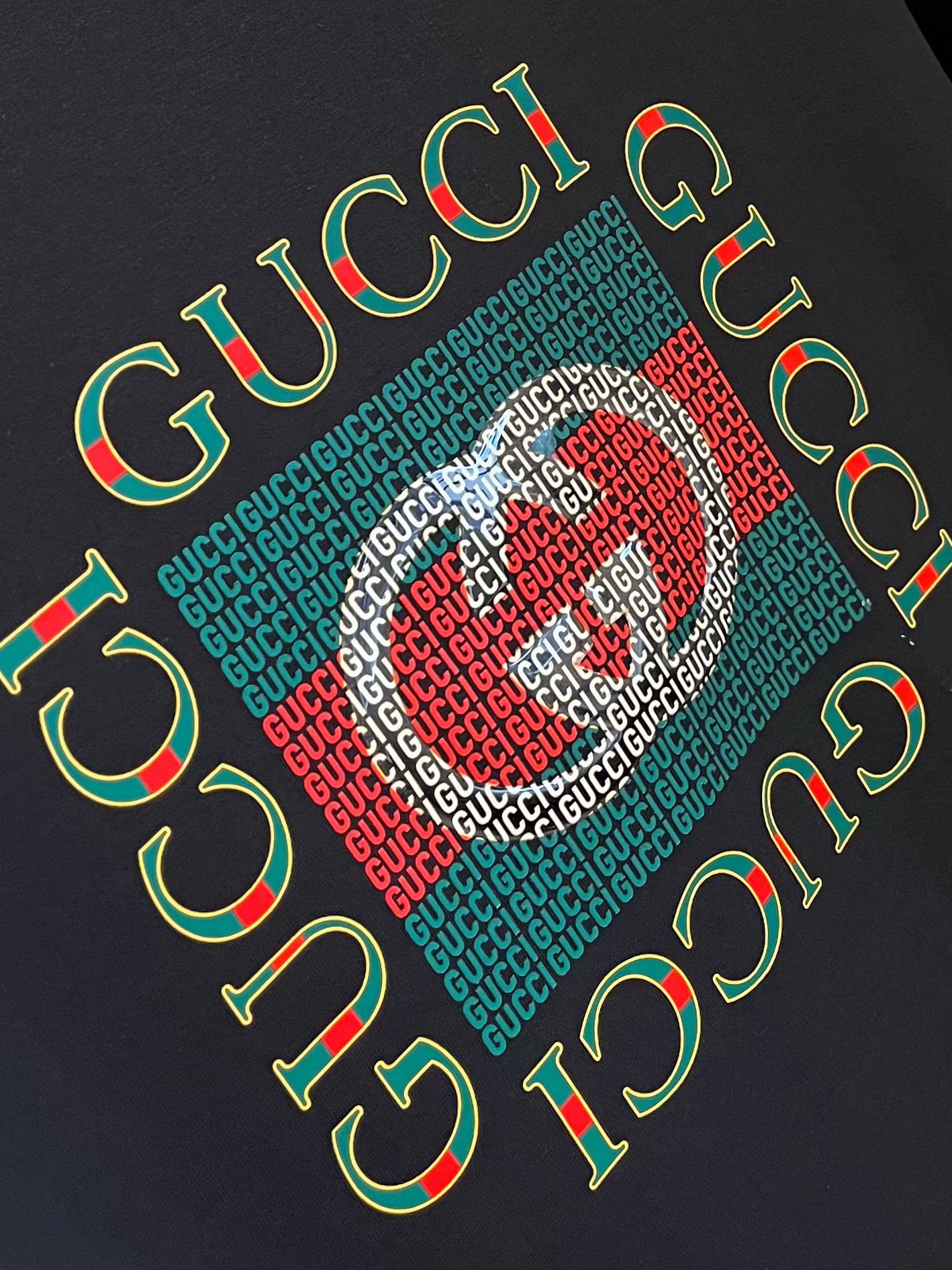 gucci t シャツ メルカリ激安通販 純綿 トップス 長袖 高品質 シンプル ロゴプリント ブラック_5