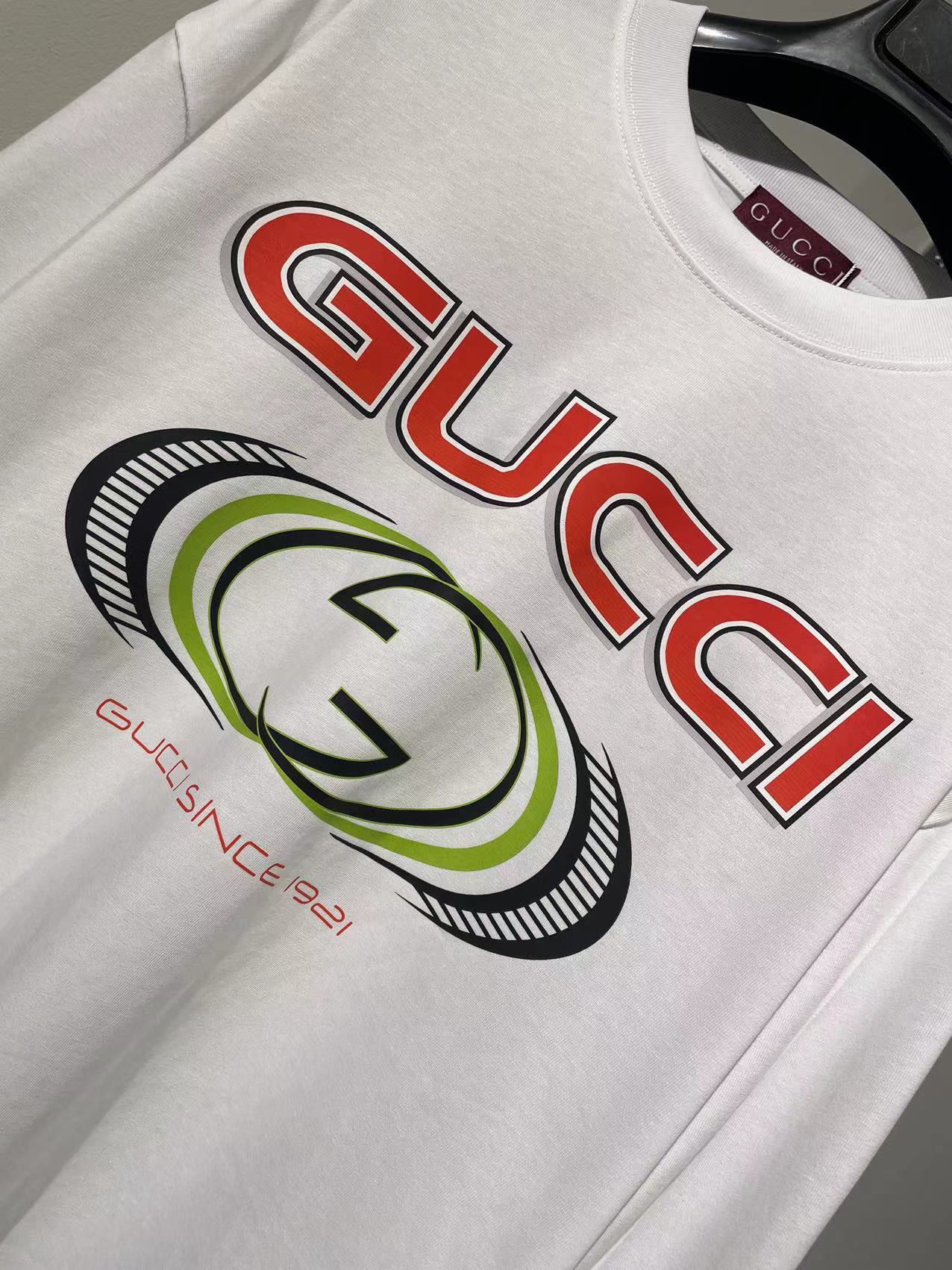 セール開催中 gucci t シャツ スパンコールスーパーコピー 純綿 トップス 長袖 プリント 男女兼用 ホワイト_5