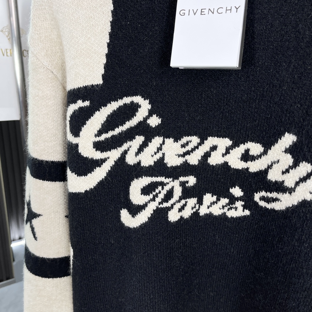 可愛い givenchy セーターコピー トップス ゆったり ニット暖かい 柔軟 プリント 柔らかい ホワイト_7