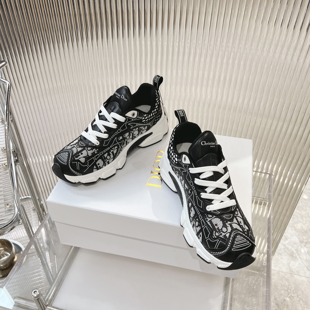 dior id スニーカースーパーコピー シューズ 日常 ランニング 運動 歩きやすい 柔軟 通気性いい ブラック_2