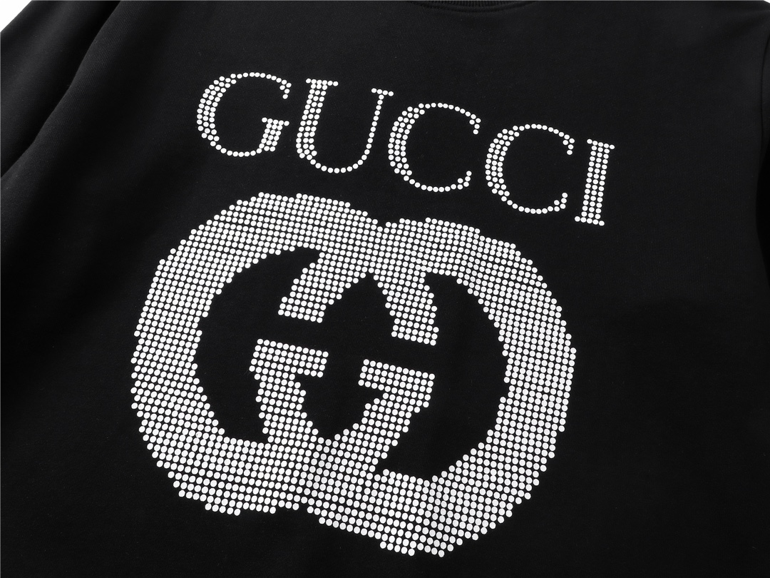 gucci パーカー 公式偽物 可愛い シンプル  純綿 トップス 柔軟 柔らかい プリント ブラック_8