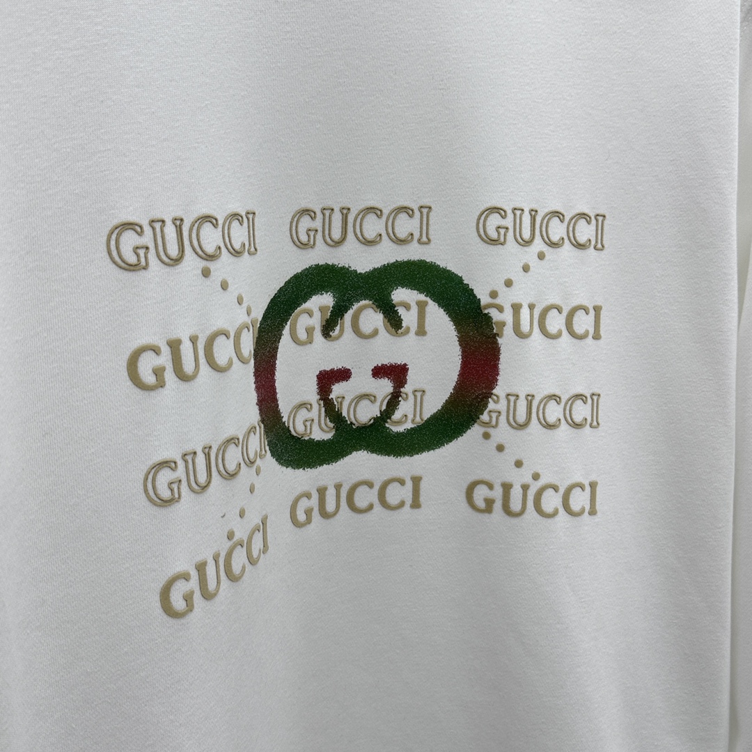 gucci の t シャツコピー 長袖 トップス 純綿 カジュアル 弾性がいい メンズ プリント ホワイト_5