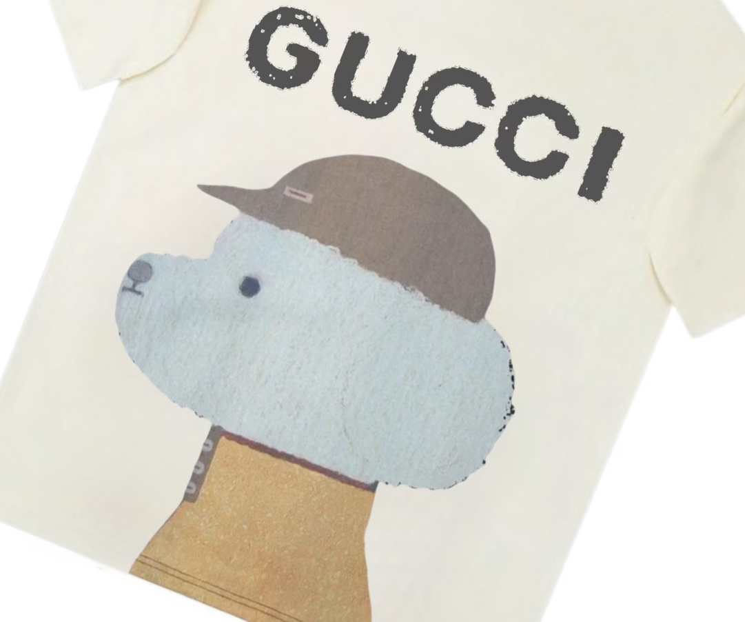 夏新作品 gucci さくらんぼ t シャツスーパーコピー 半袖トップス プリント 純綿 シンプル ホワイト_5