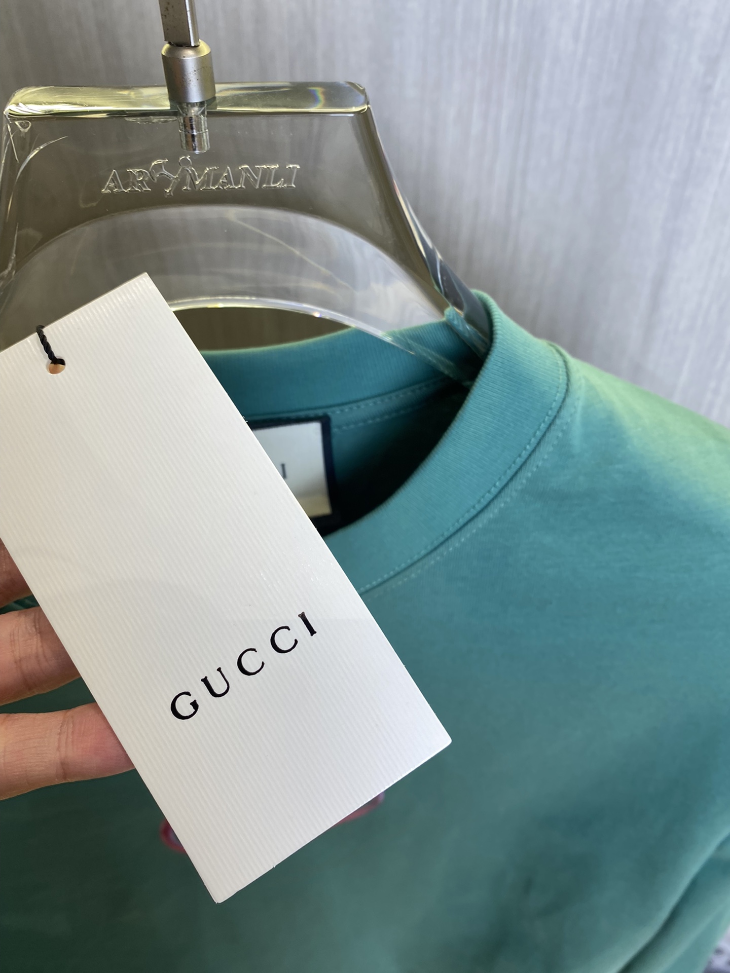 gucci ば な にゃ t シャツスーパーコピー 純綿 長袖トップス プリント 柔軟 弾性がいい グリーン_5