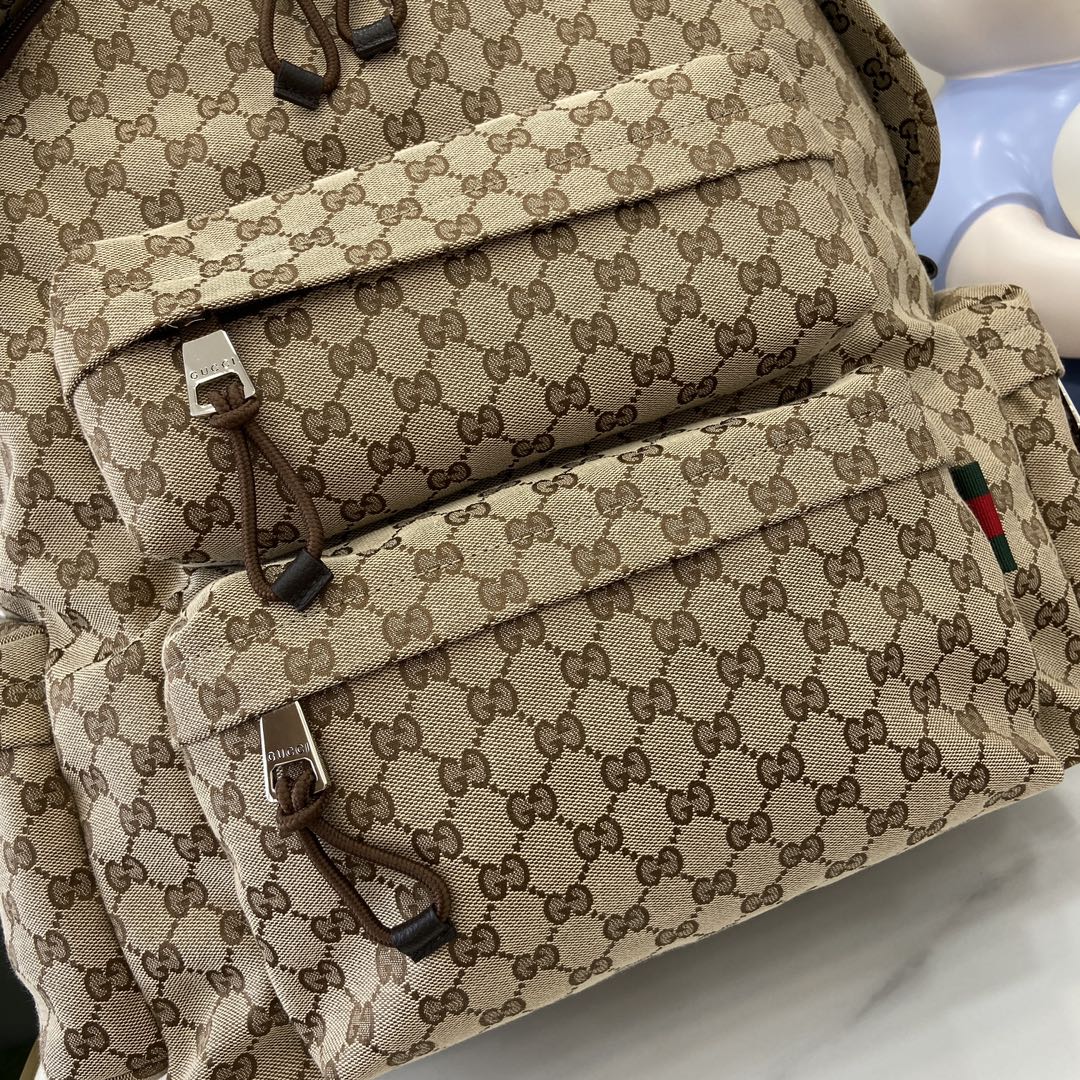 gucci バッグコピー バックバッグ レザー 牛革  シンプル 花柄 大容量 通学 800182 ブラウン_5