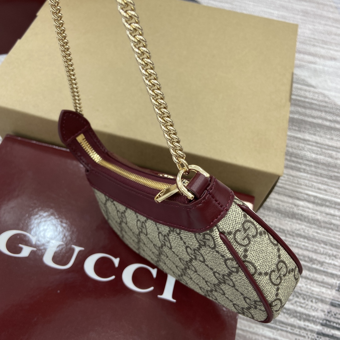 gucci バックコピー チェーンバッグ ハイドバッグ レザー 牛革 シンプル 花柄 818763 レッド_3