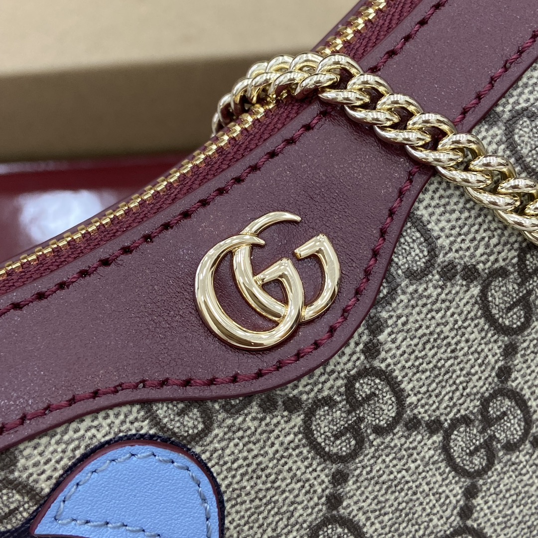 gucci バックコピー チェーンバッグ ハイドバッグ レザー 牛革 シンプル 花柄 818763 レッド_7