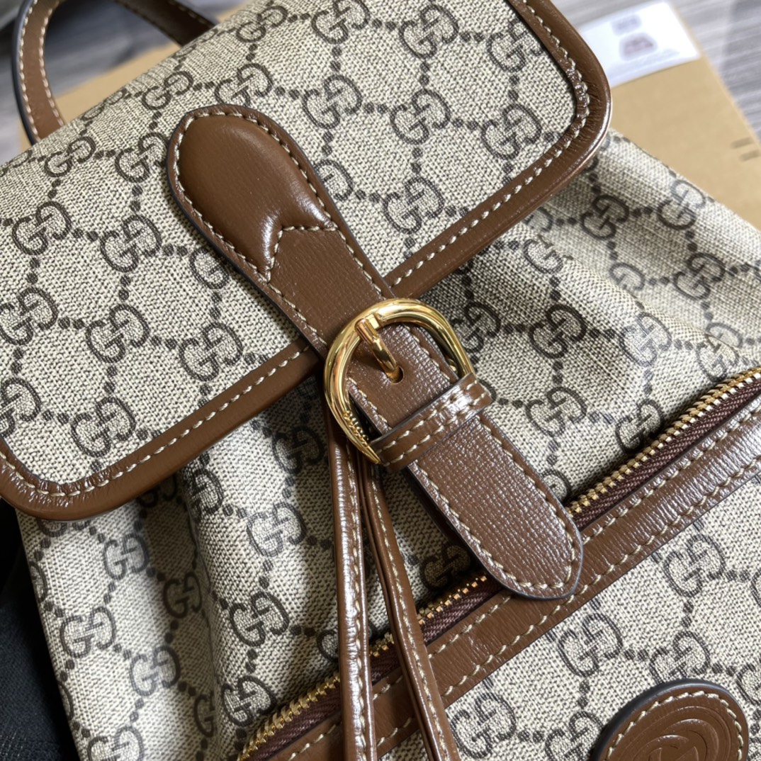 高級感溢れる gucci リュック偽物 レザー 牛革 バックバッグ 花柄 大容量 674147 ブラウン_5