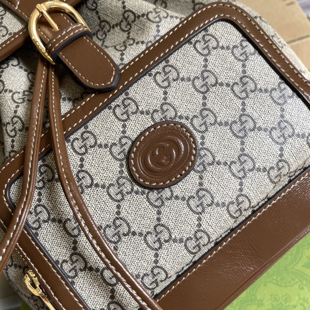 高級感溢れる gucci リュック偽物 レザー 牛革 バックバッグ 花柄 大容量 674147 ブラウン_6