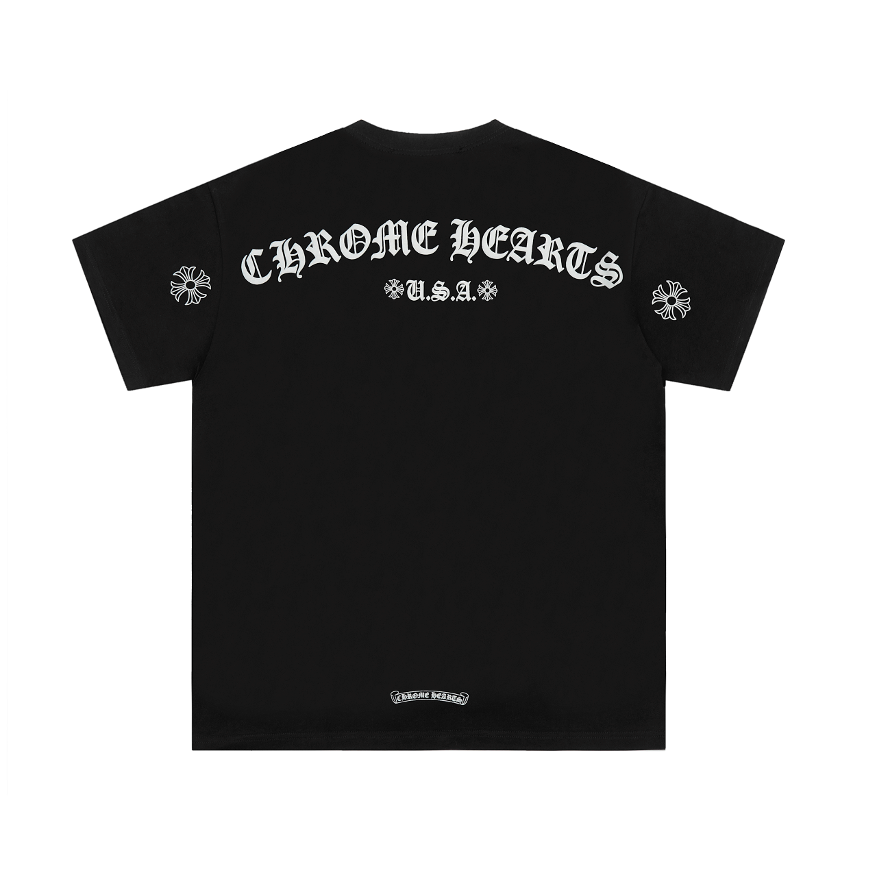 クロムハーツtシャツメルカリコピー トップス 半袖 100％綿 プリント 柔らかい シンプル ブラック_2