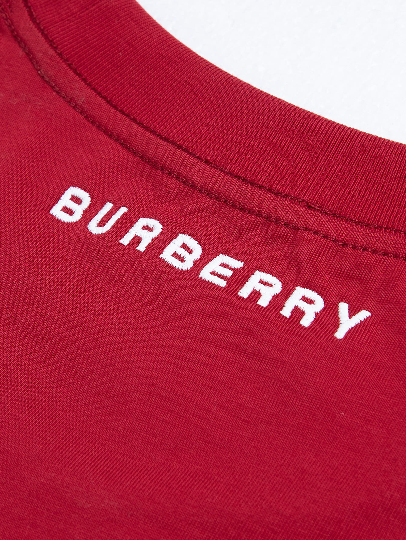 超人気 burberry t シャツコピー 100％綿 男女兼用 トップス ロゴ刺繍 レッド_7