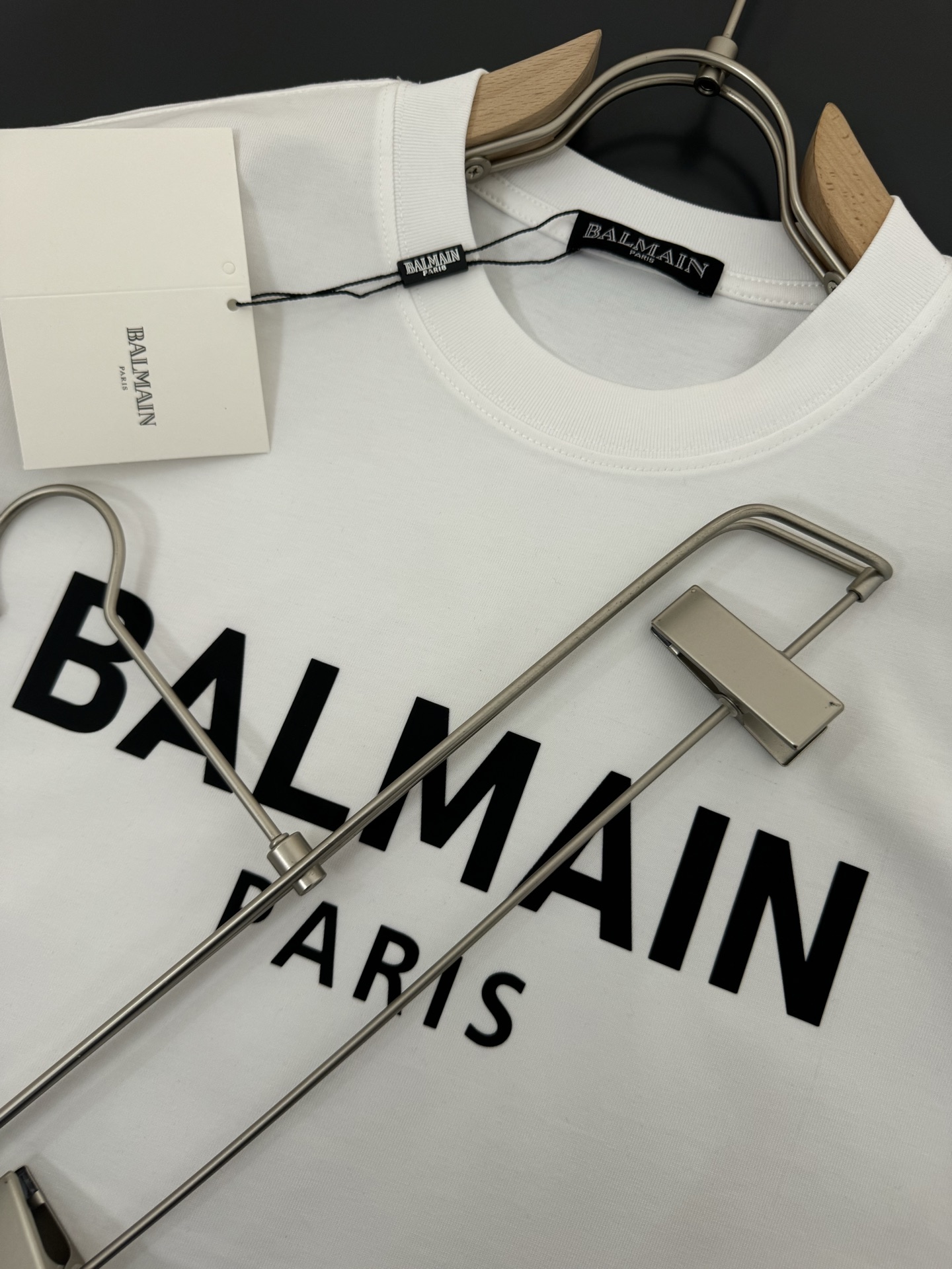 BALMAIN バルマン け tシャツコピー 短袖トップス まるくび ロゴプリント 100％綿 シンプル ホワイト_9