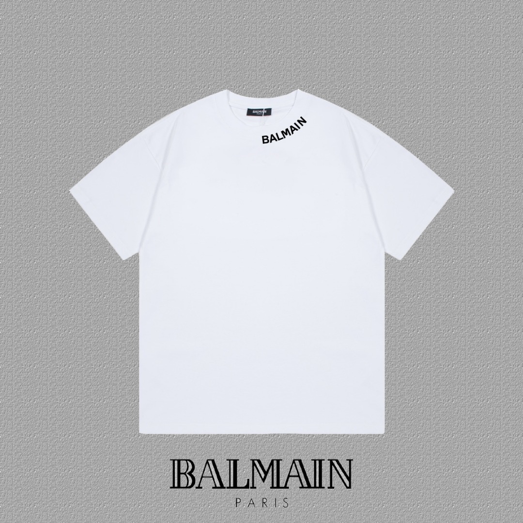 BALMAIN 男女兼用 tシャツ バルマンＮ級品 短袖トップス カラフルのプリント 100％綿 多色可選_5