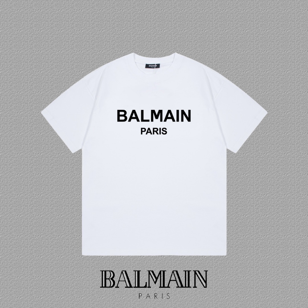 BALMAIN 超激得の新品 ホフマン シャツスーパーコピー Tシャツ トップス ロゴプリント 100％綿 男女兼用 ホワイト_4