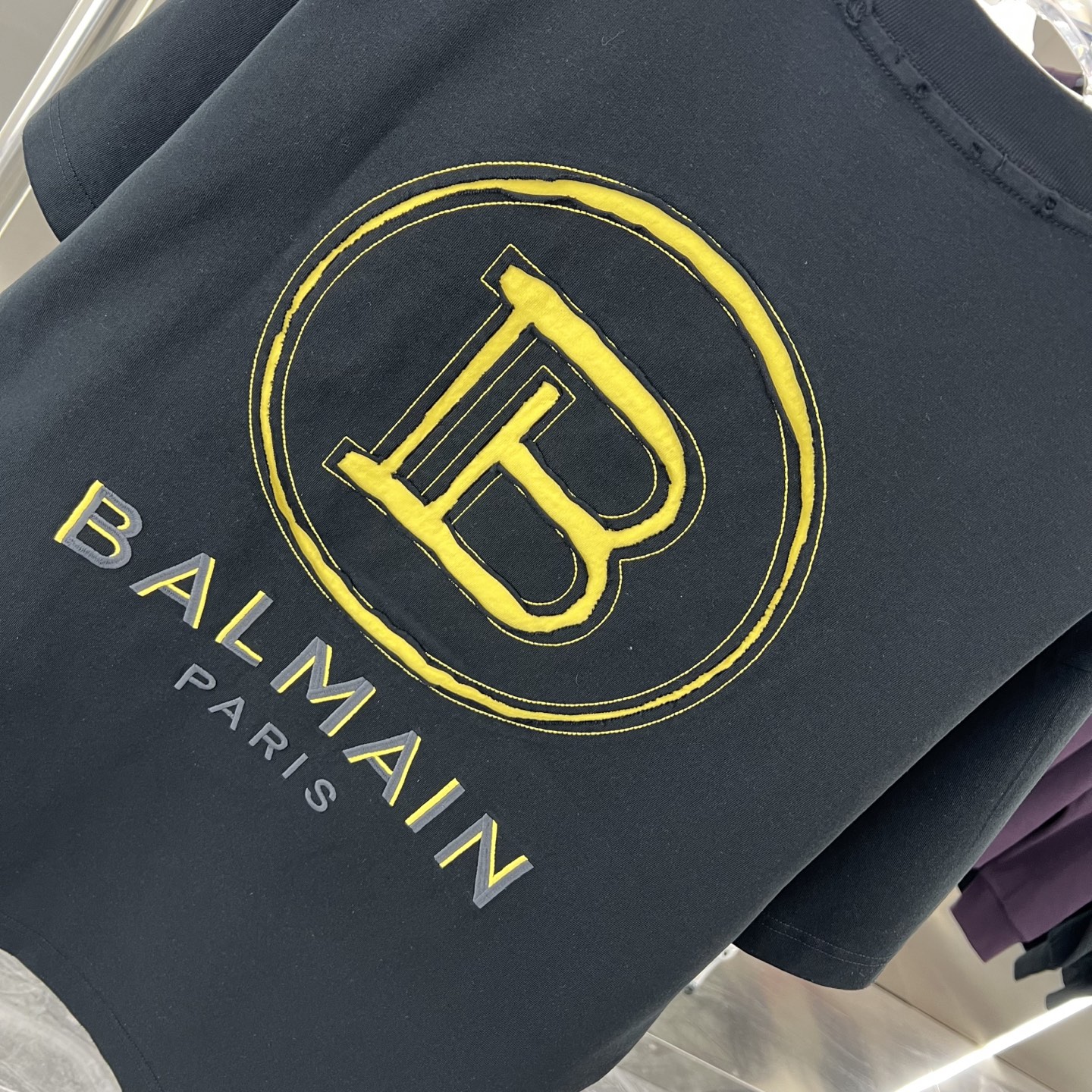 BALMAIN 1万 tシャツ ブランド偽物 半袖 プリント トップス 純綿 柔軟 男女兼用 ゆったり ブラック_7