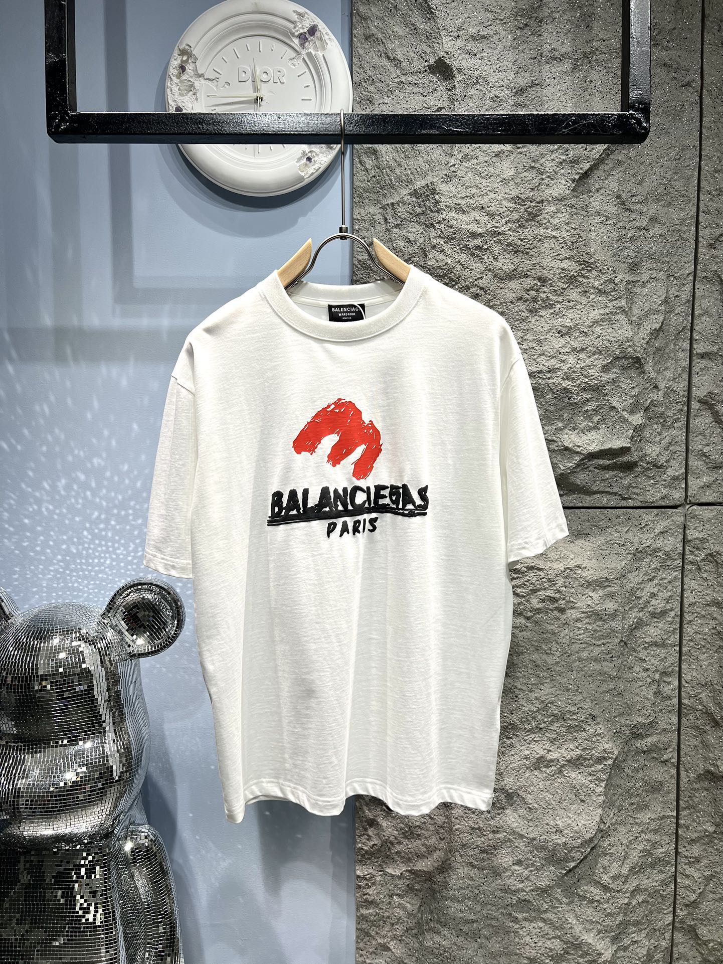 春夏新作 バレンシアガ ロゴtシャツスーパーコピー シンプル 柔軟 短袖 トップス MCC012 プリント 100％綿 ホワイト_1